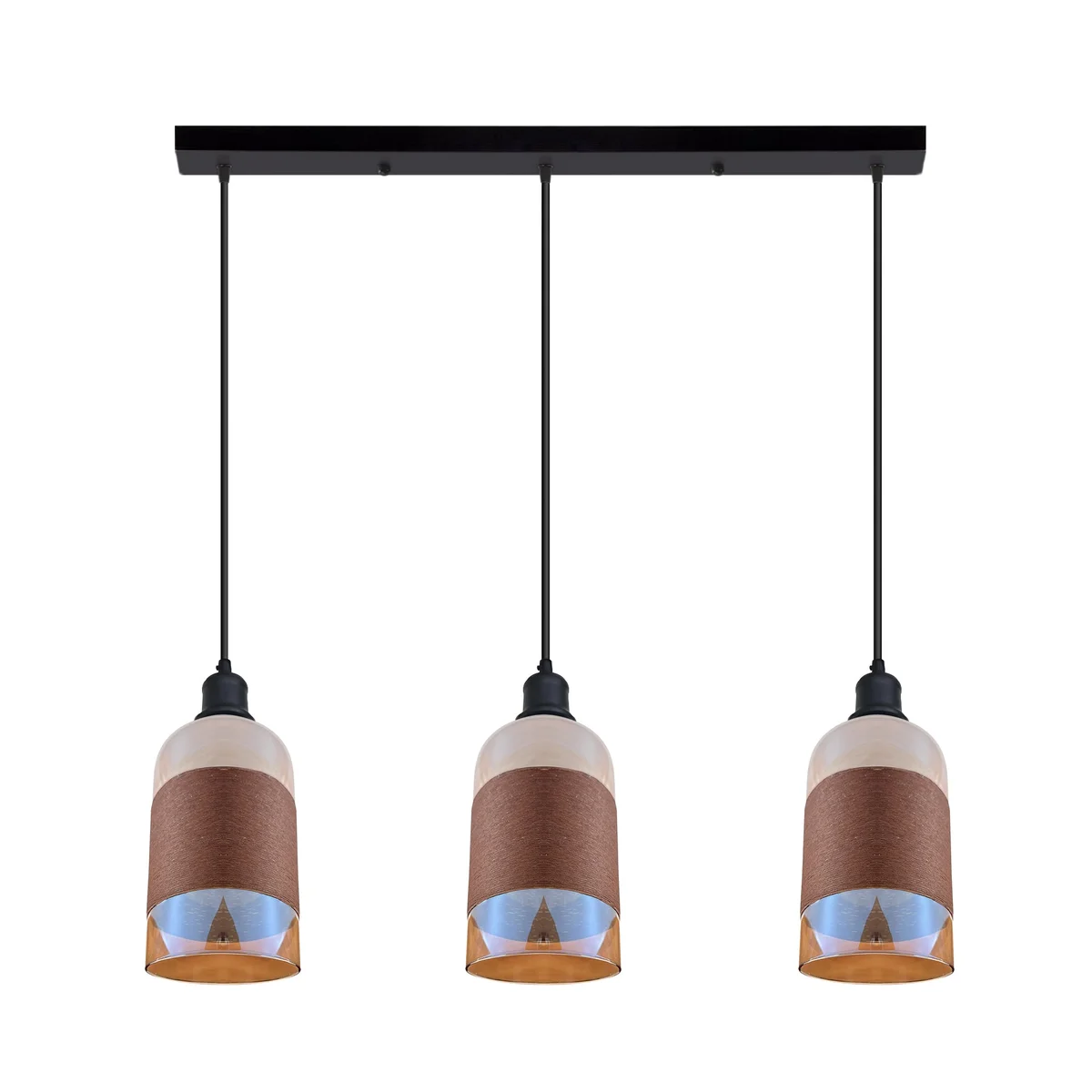 Modern floral glass pendant light with geometric crystal pattern and visible bulb, adjustable hanging length, ceiling mounted