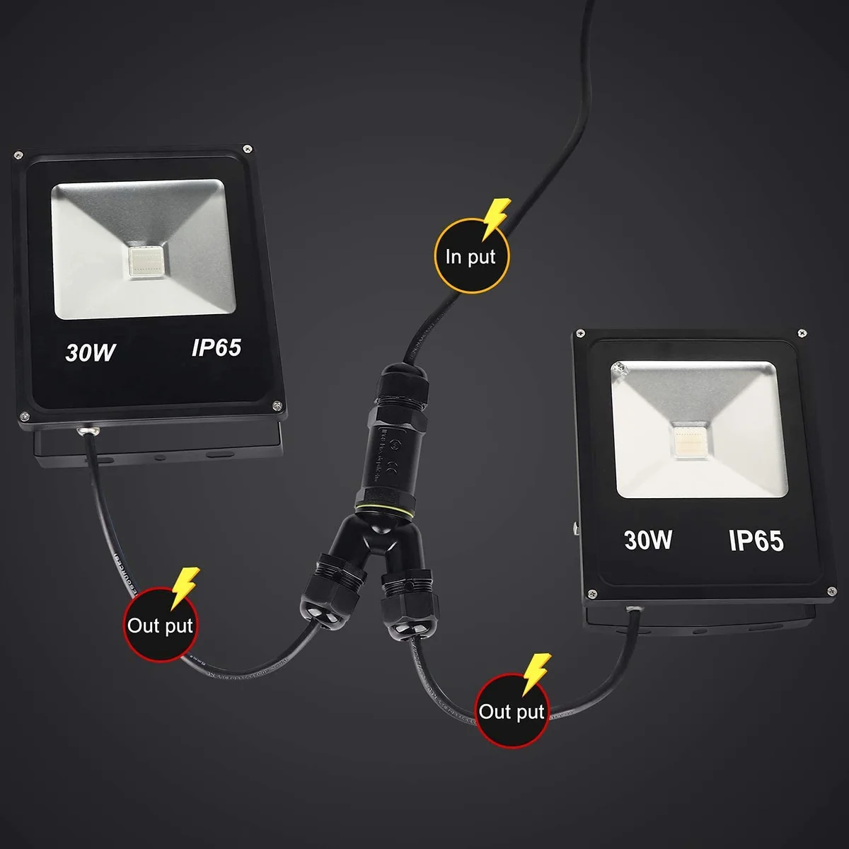 Close-up of 2 Way Waterproof Junction Box showing nickel plated brass clamp and IP68 rated silicone sealing ring