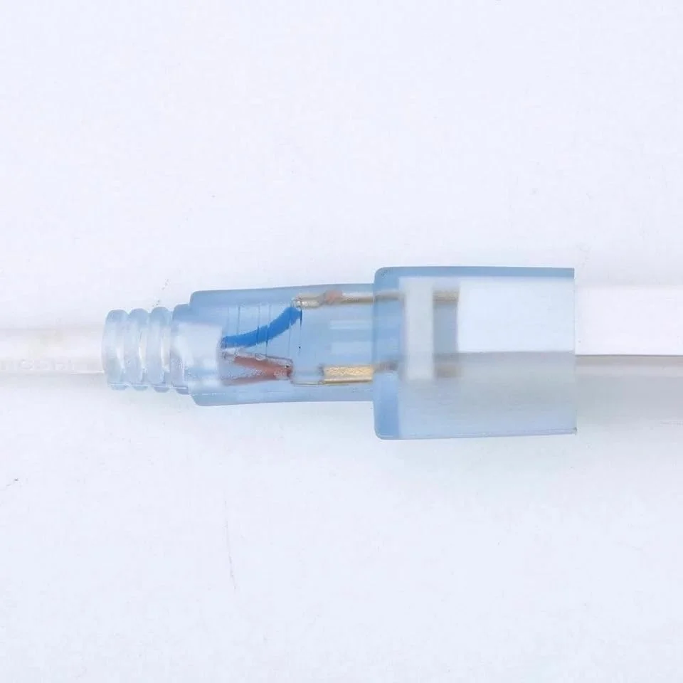 Three flexible orange-red neon LED strip lights coiled, showing waterproof silicone design and vibrant glow on white background