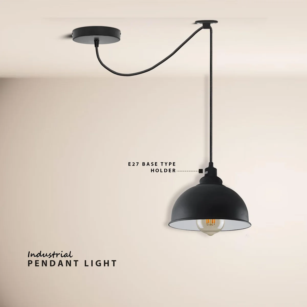 Adjustable ceiling pendant light with colourful hand-cut stained glass mosaic shade and raindrop design hanging from metal chain