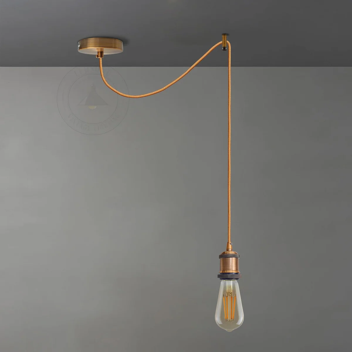 Industrial vintage spider design hardwired indoor ceiling light with adjustable fabric cable and multiple E27 sockets