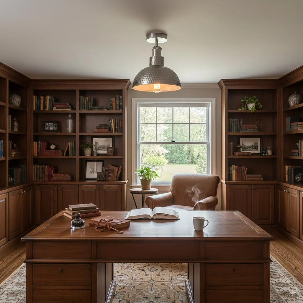 Hammered metal dome industrial ceiling light with lustrous finish and semi-flush mount for modern vintage decor