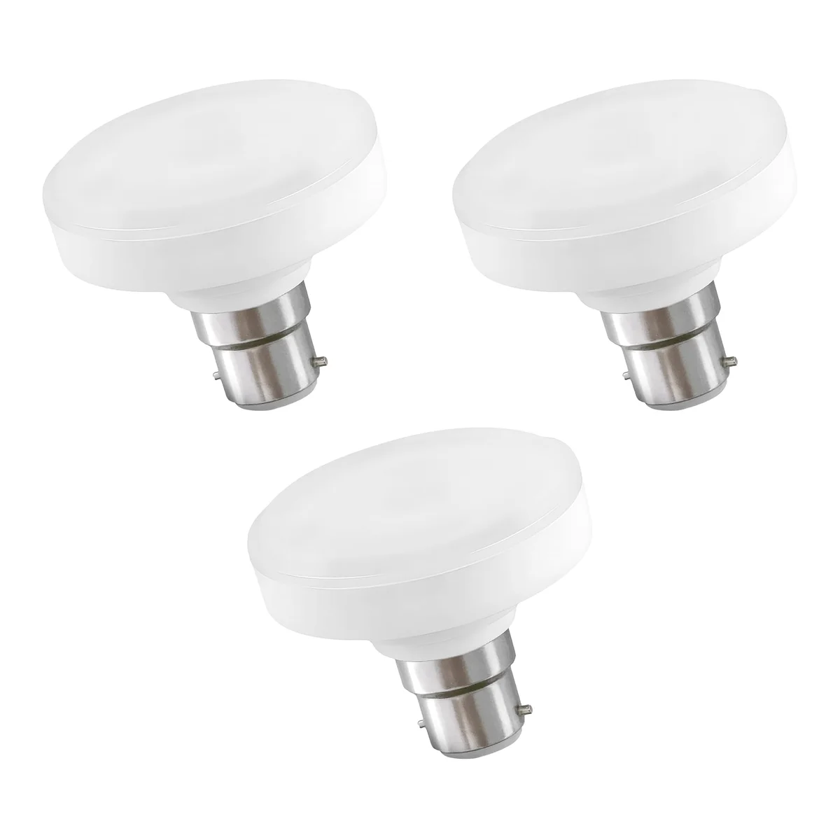 T75 12W B22 LED bulb glowing cool white 6400K with plastic and metal body for home spotlight use