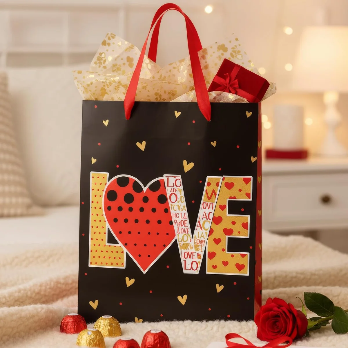 Assorted luxury gift bags with matte finish and reinforced handles in various sizes for birthdays and weddings