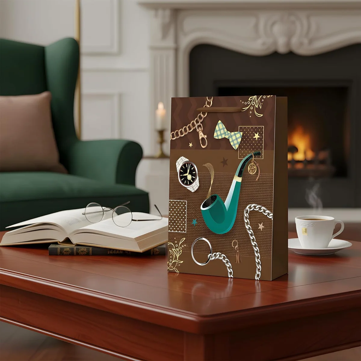 Assorted matte finish reusable gift bags in medium, small, and large sizes with reinforced paper handles, pack of 12