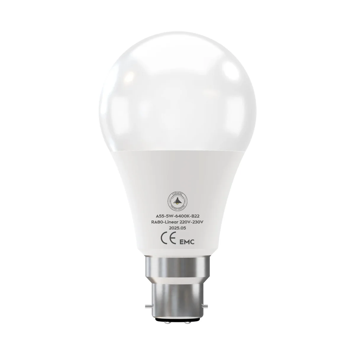 Pack of 6 energy saving LED bulbs with E27 and B22 bases, cool white 6400K, various wattages from 5W to 22W