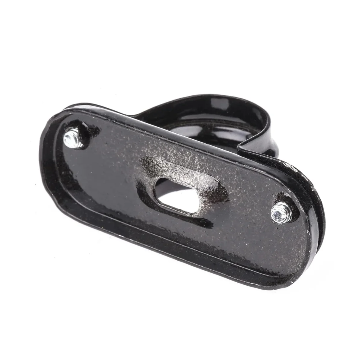 Corrosion‑resistant metal 20mm conduit pipe clip, screw fixed, leaving a clear gap for industrial lighting.