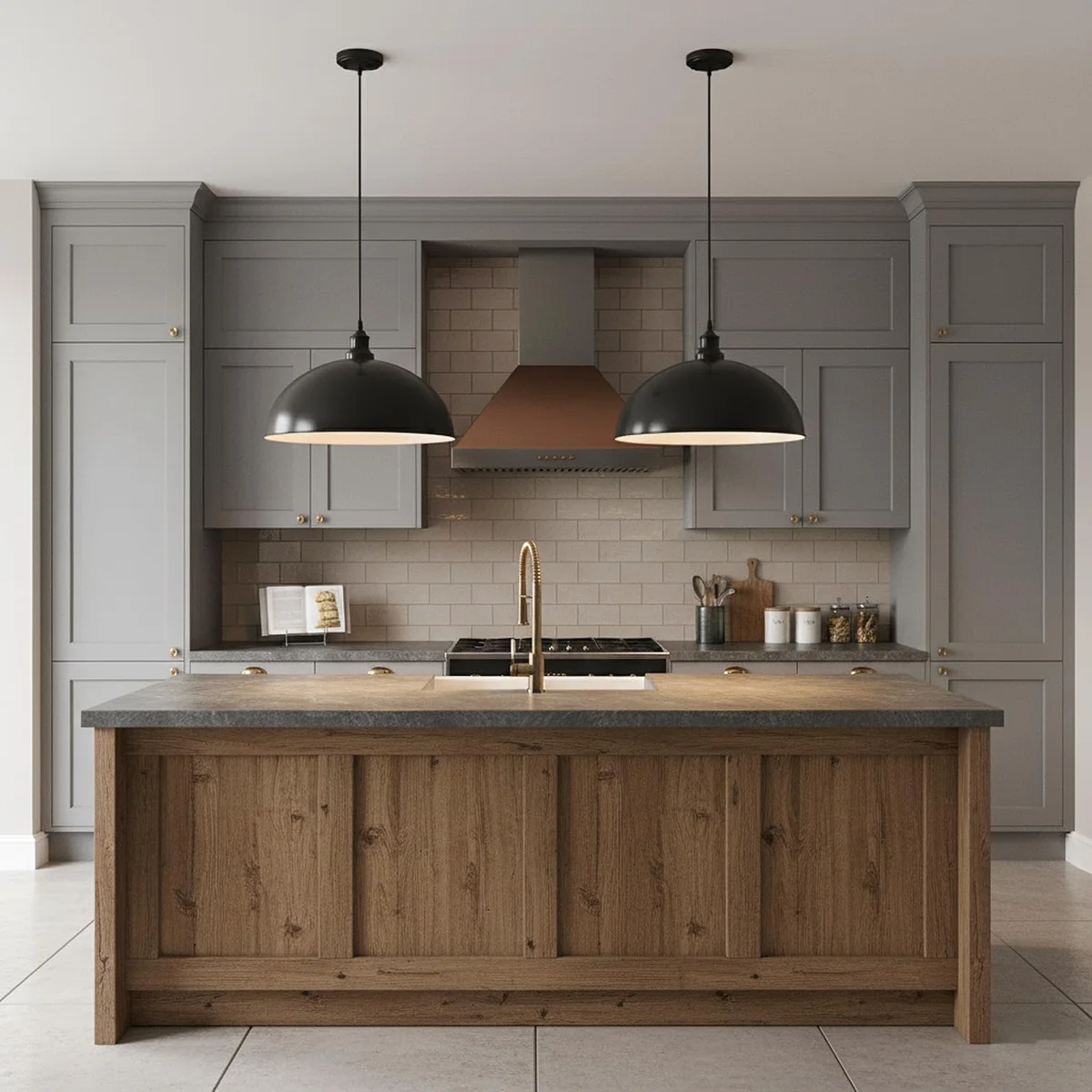 Modern adjustable pendant lamp with metal shade hanging from ceiling, suitable for indoor use in living spaces