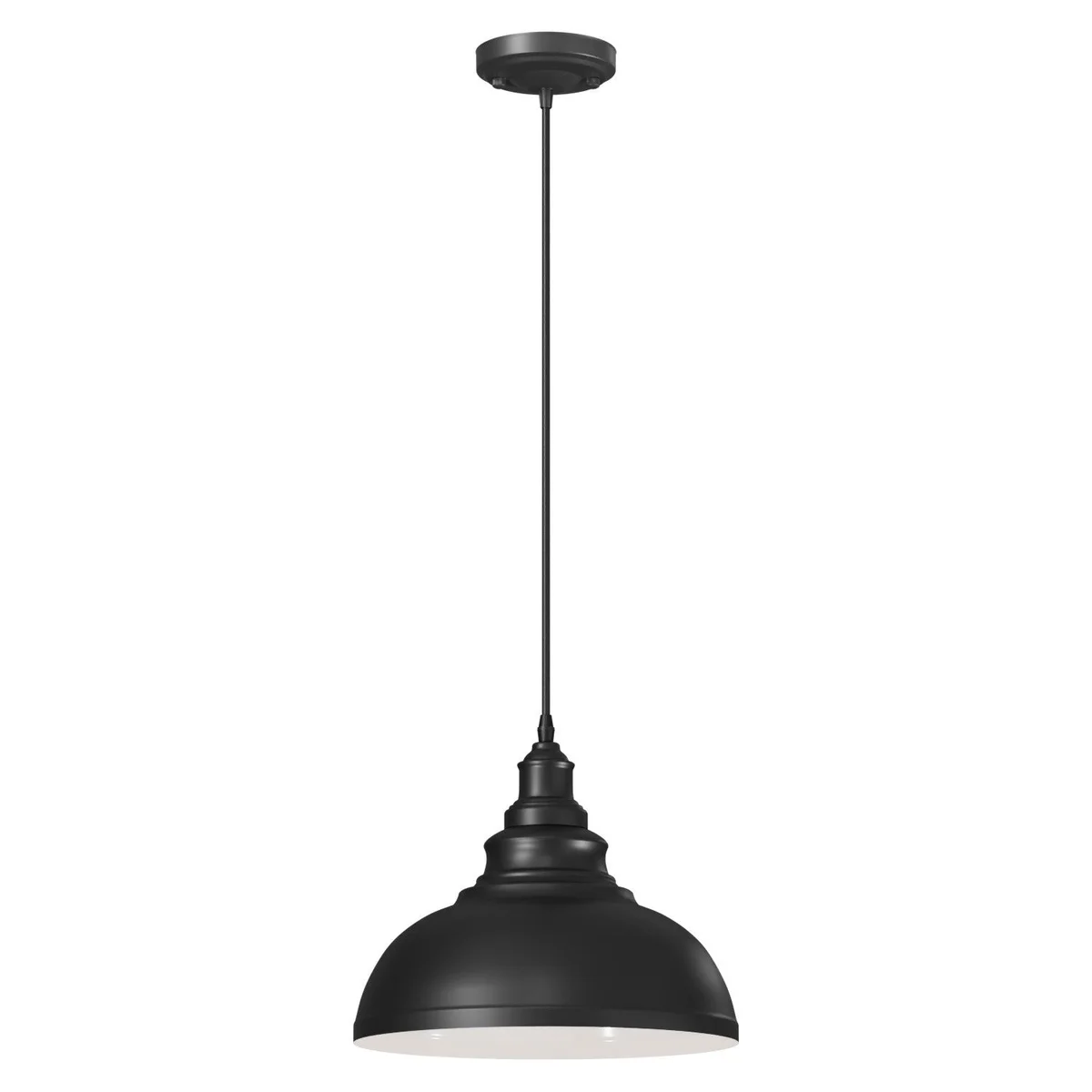 Black vintage metal adjustable pendant light with E27 bulb, ceiling hanging, 95cm length, modern indoor fixture