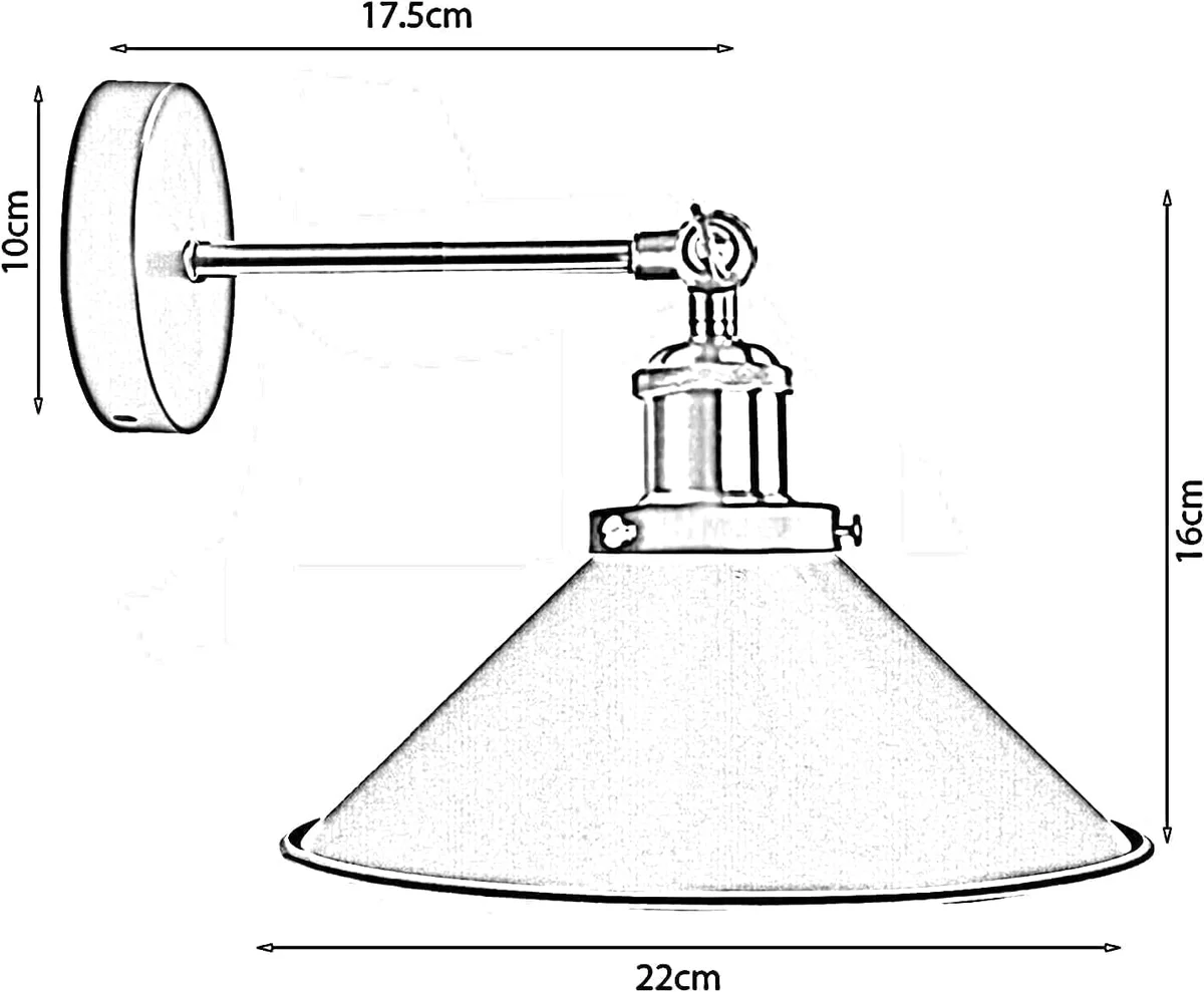 Pair of sleek black wall lights with LED fixtures, modern industrial design, mounted on a white wall background