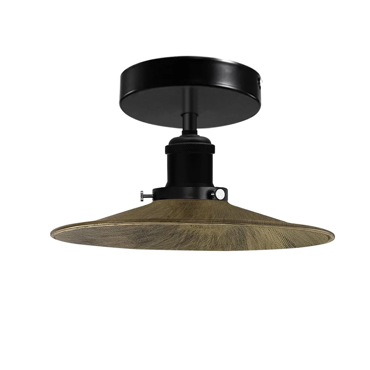 Modern semi‑flush mount vintage metal ceiling light with LED holder, warm glow, suitable for indoor ceiling lighting