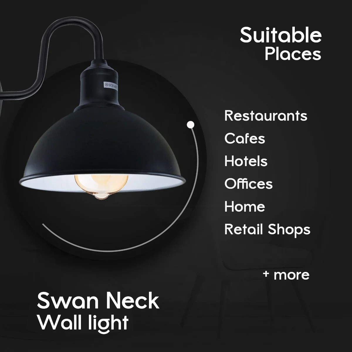Rustic metal wall lamp with antique finish, curved arm, and thickened metal shade, mounted on a white indoor wall