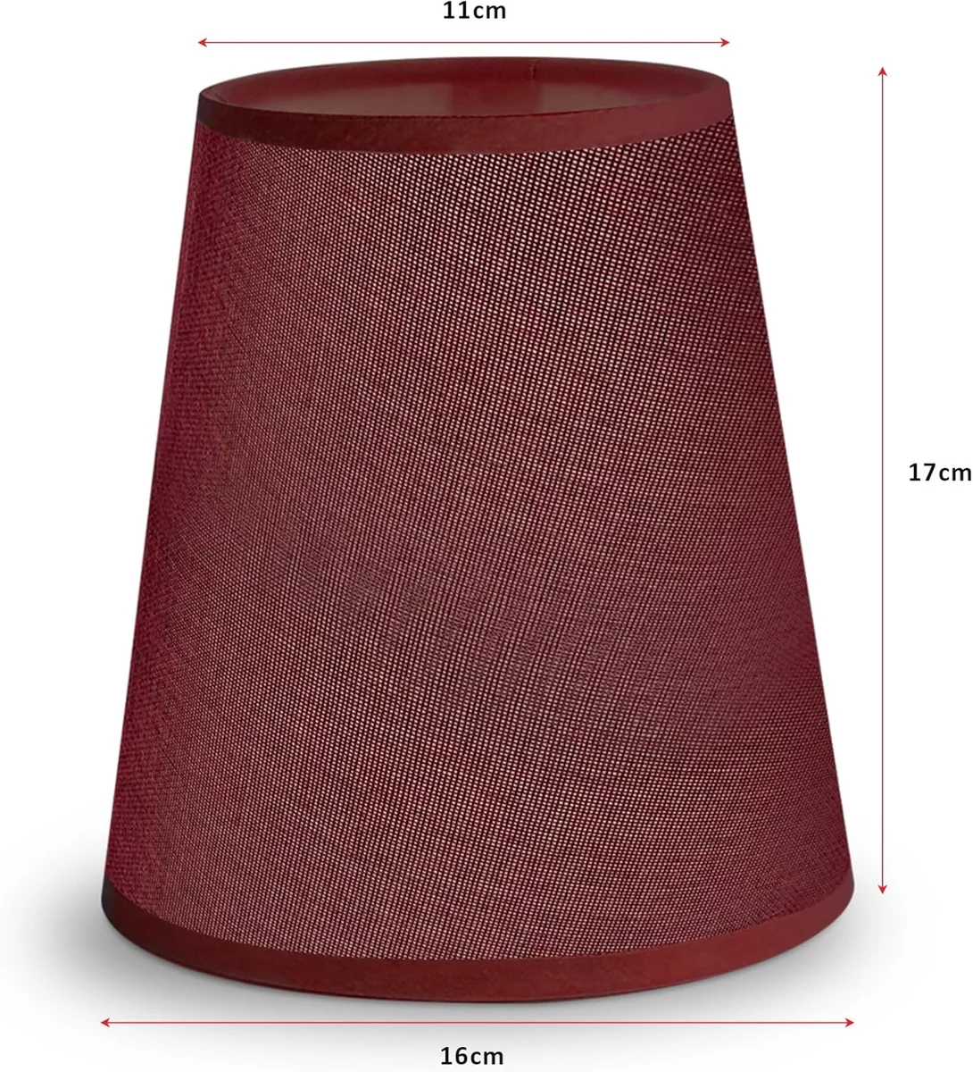 Modern table lamp shade with 16x17cm fabric barrel cloth design, includes reducer ring for easy fitting, no bulb included