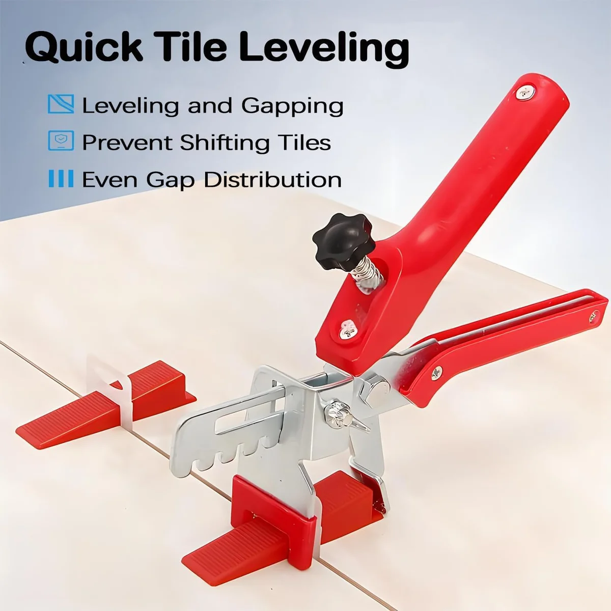 White X-shaped tile leveling system spacers clips made from durable plastic, arranged neatly on a white background