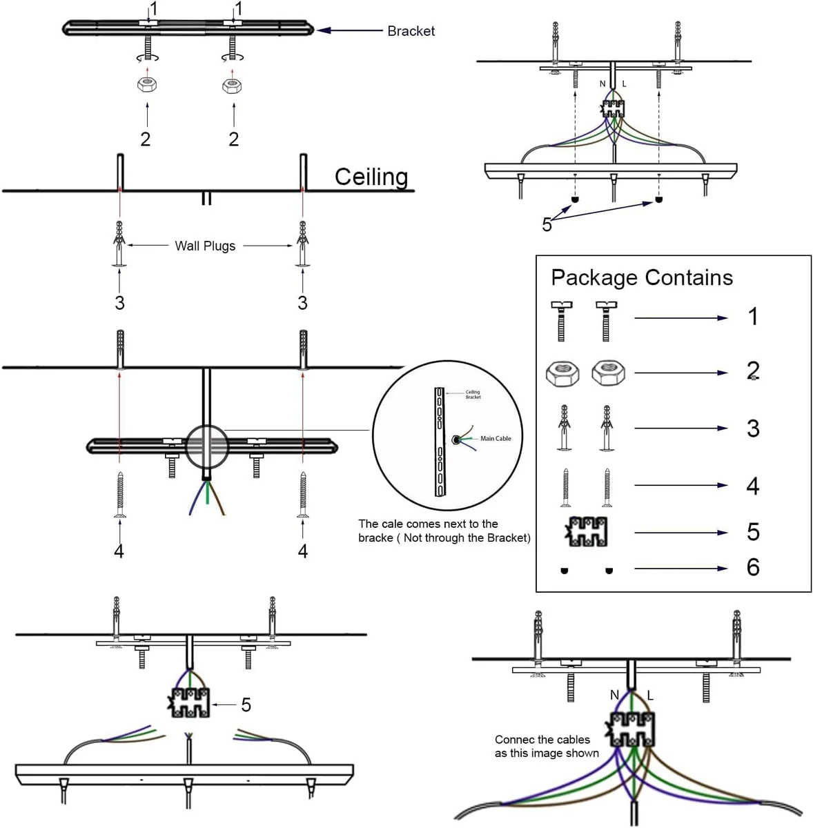 Black metal vintage industrial 3-head pendant lamp with white shades and hemp rope ceiling light design hanging from ceiling