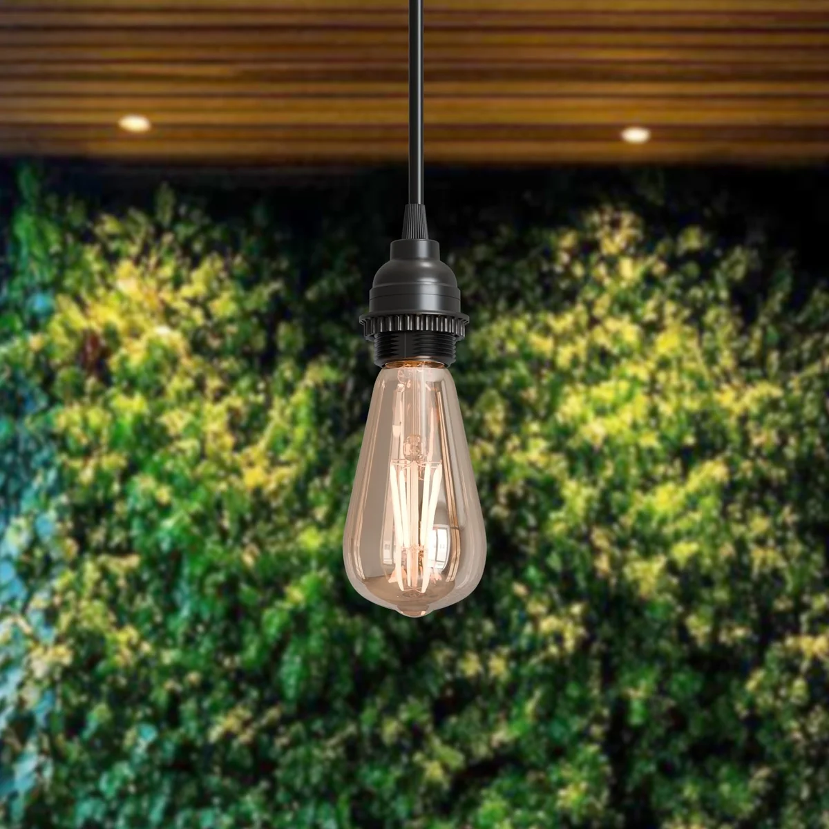 Vintage style ceiling light with metal pendant and adjustable 2m PVC cable, E27 socket for indoor use