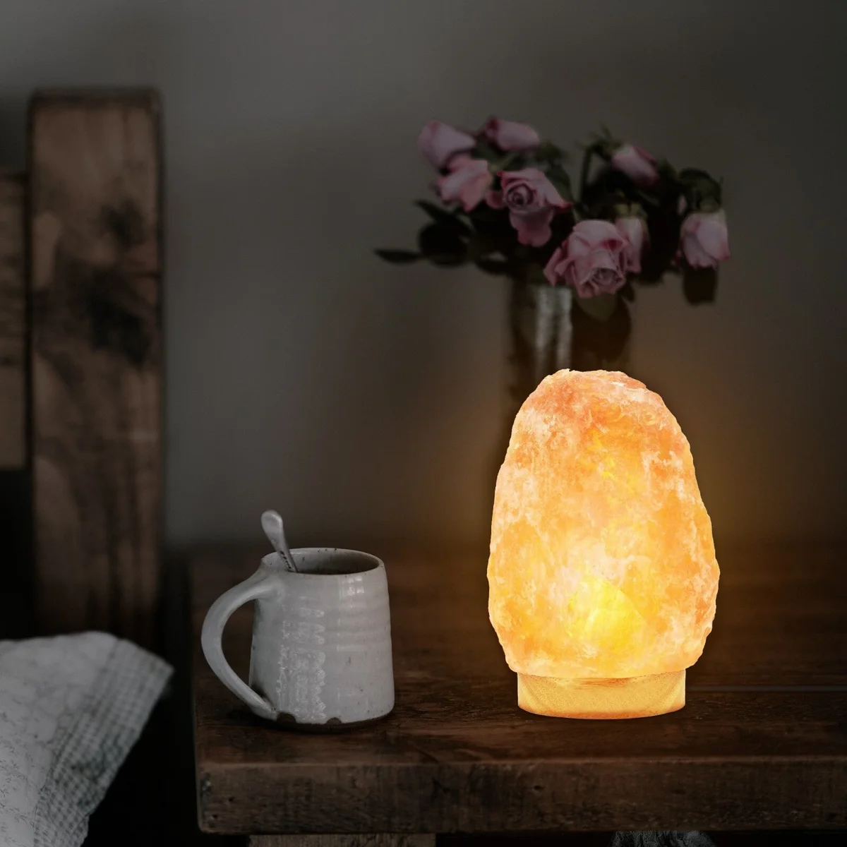 Black 2m plug in lamp cord with E14 socket, butterfly clip, built-in switch, and UK 3-pin plug for salt lamps