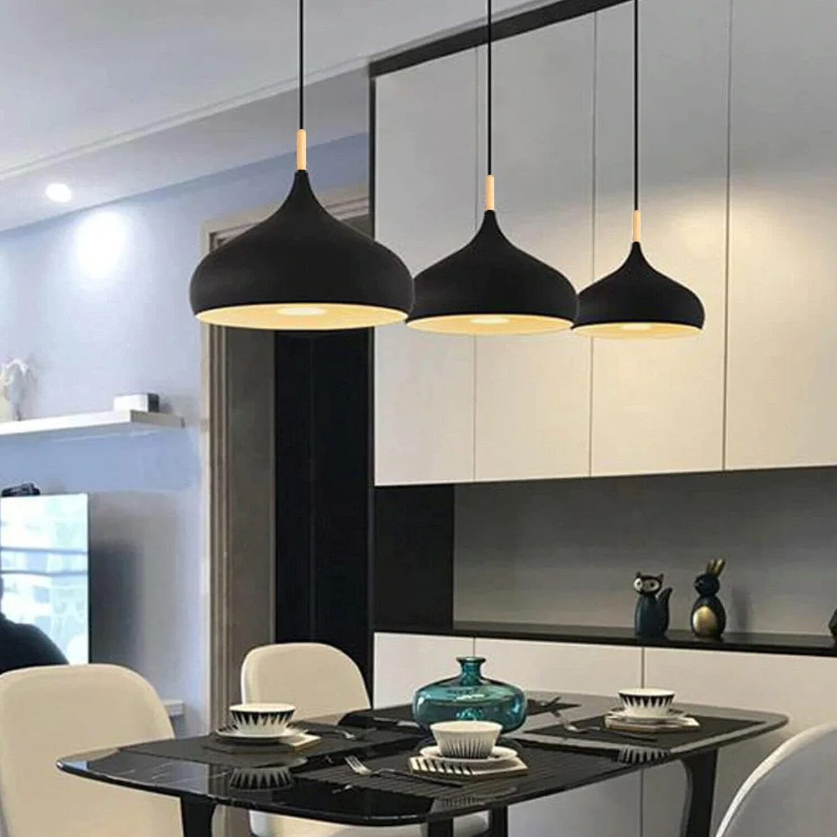 Red adjustable pendant light with dome shade, white interior, and 95cm cable for flexible ceiling installation