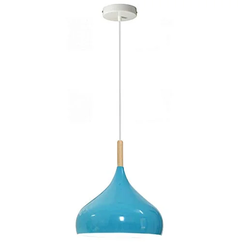 Red dome pendant light with adjustable angle and 95cm cable, showcasing flexible installation lamp design