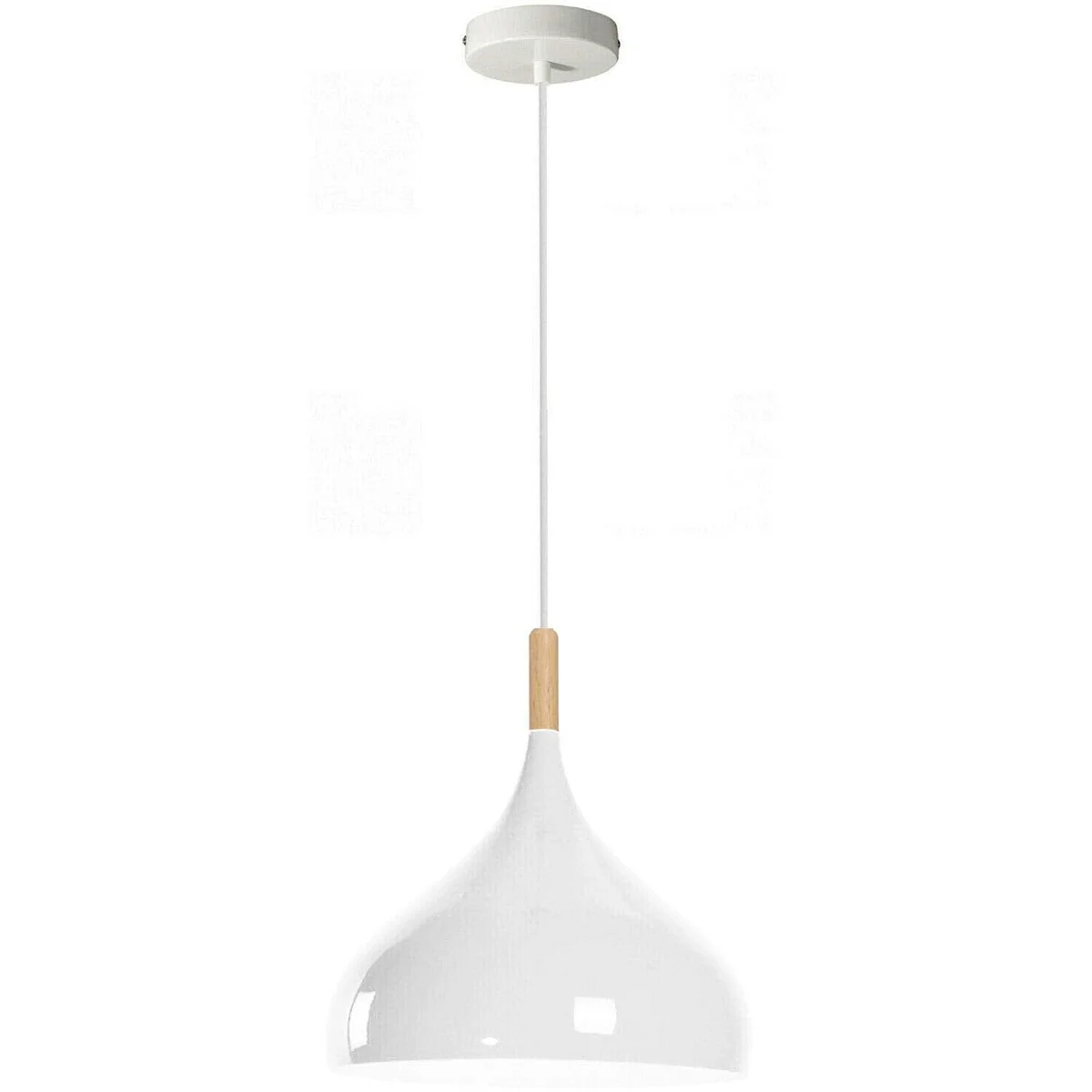 Adjustable colourful pendant lighting with dome shade in red, showing metal base and 95cm cable hanging from ceiling plate