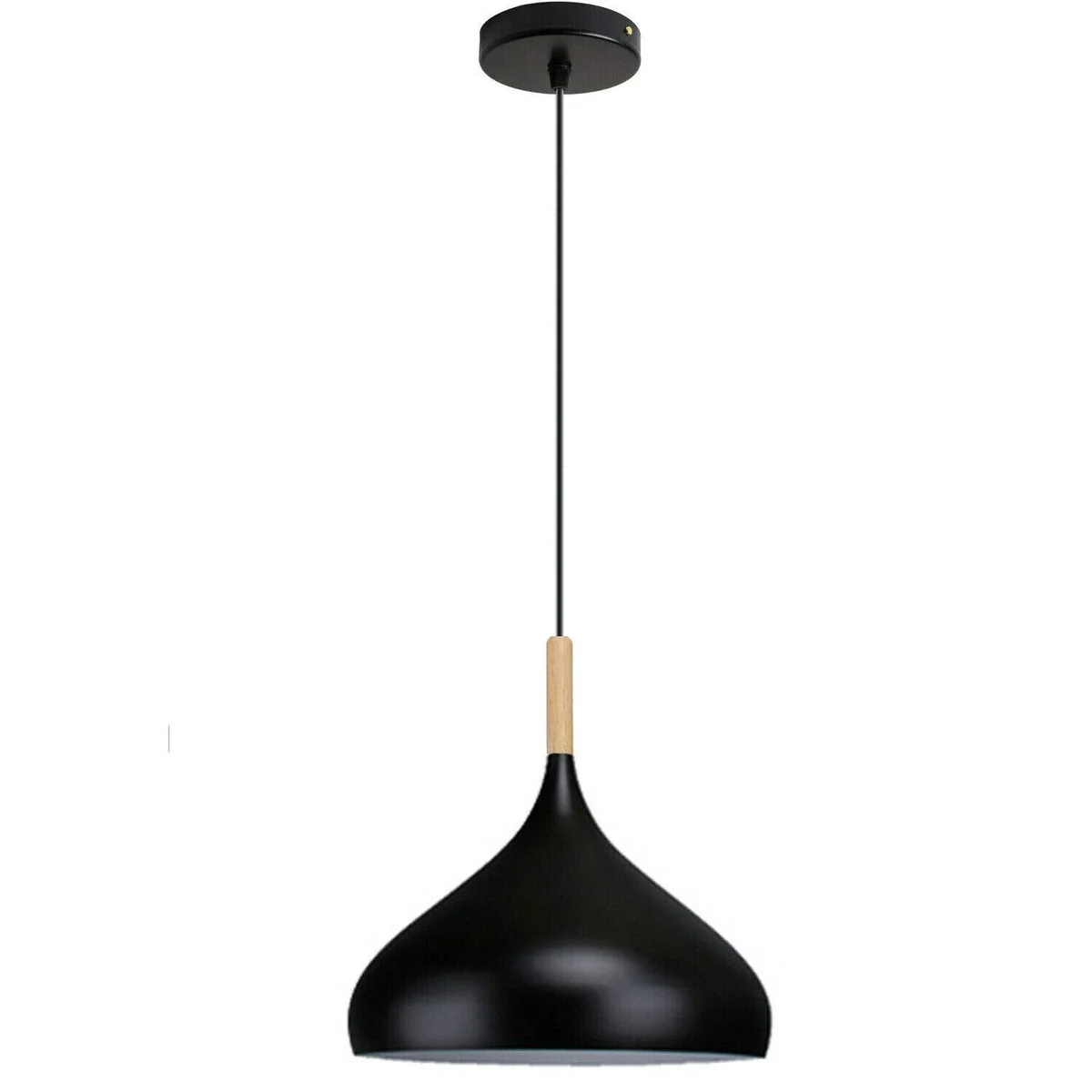Adjustable pendant light in red with dome shade and 95cm cable, suitable for angled ceiling installation