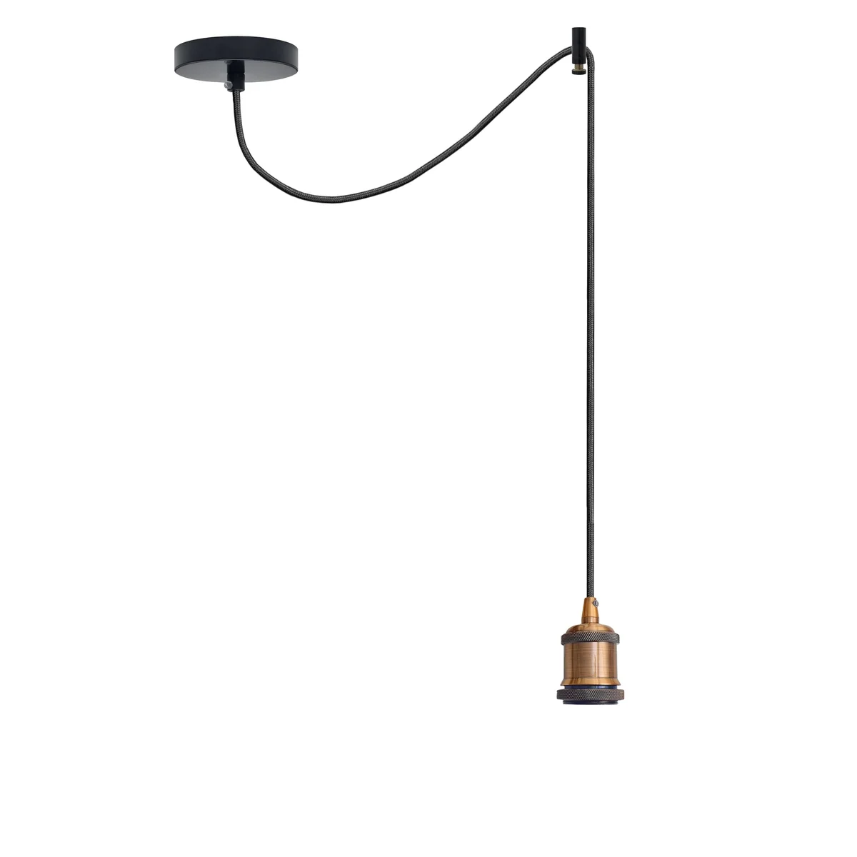 Vintage industrial spider pendant light with adjustable cable ceiling light and three E27 bulb holders hanging indoors