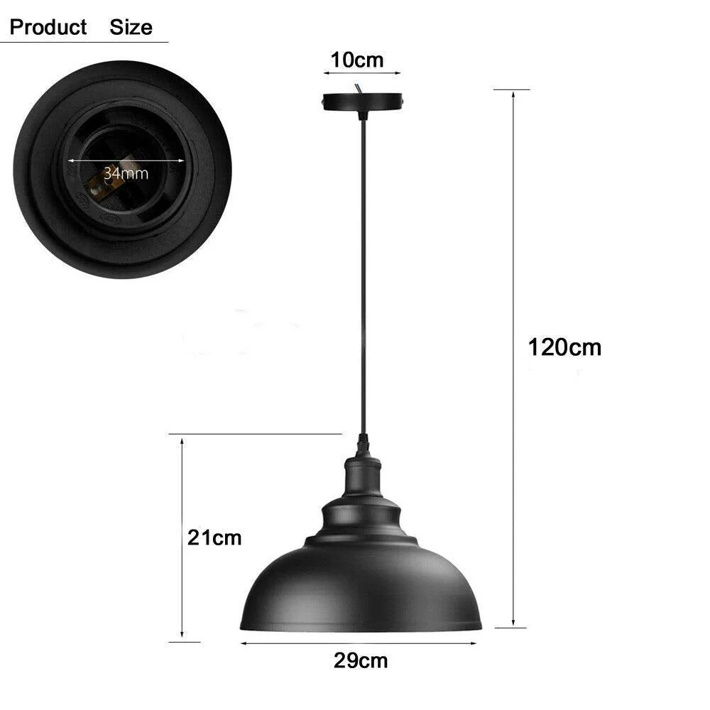 Curvy dome-shaped vintage pendant lighting with adjustable metal cable and rustic finish for indoor ceiling mounting