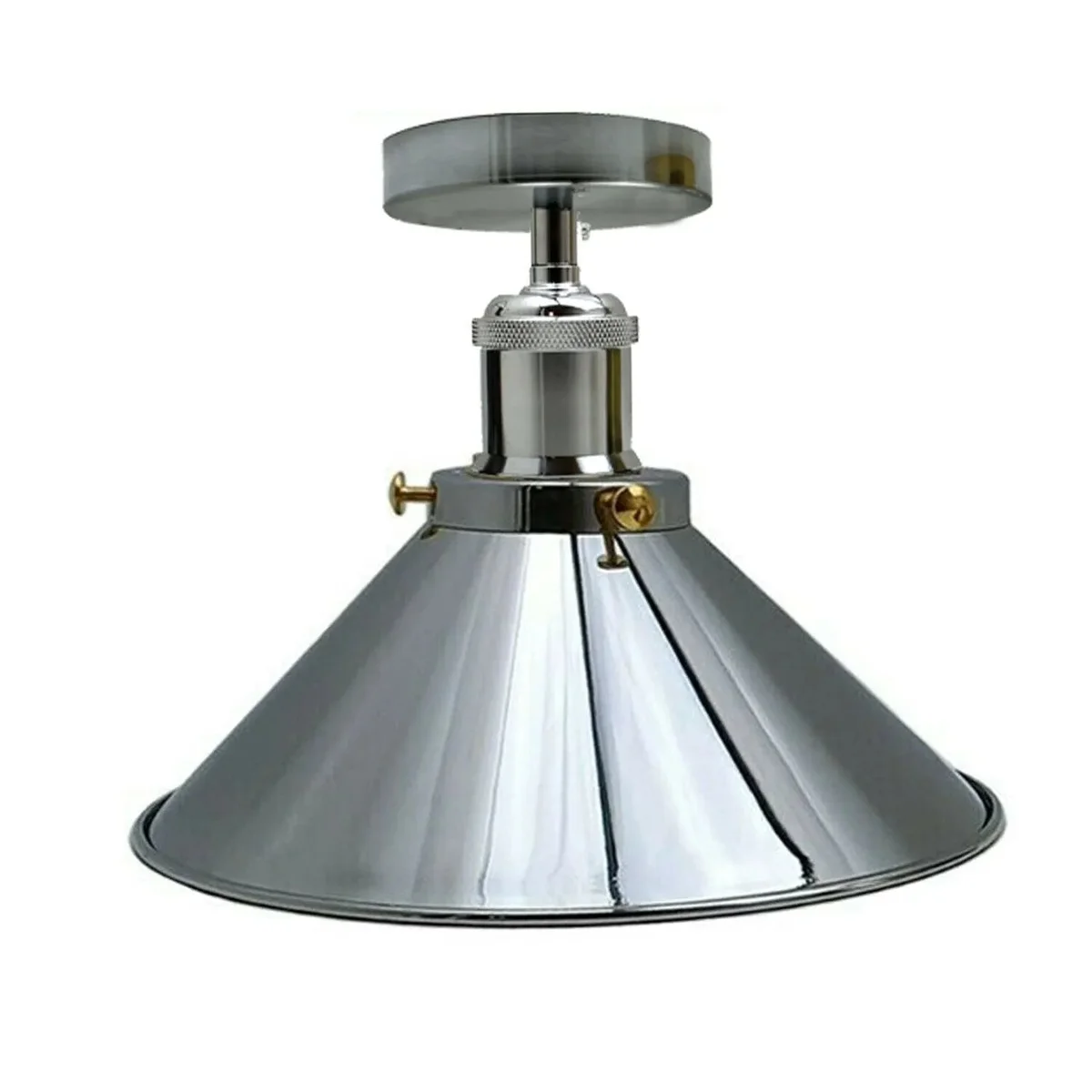 Black metal cone industrial pendant ceiling light with dimmable feature and E27 lamp base, retro style for home or cafe