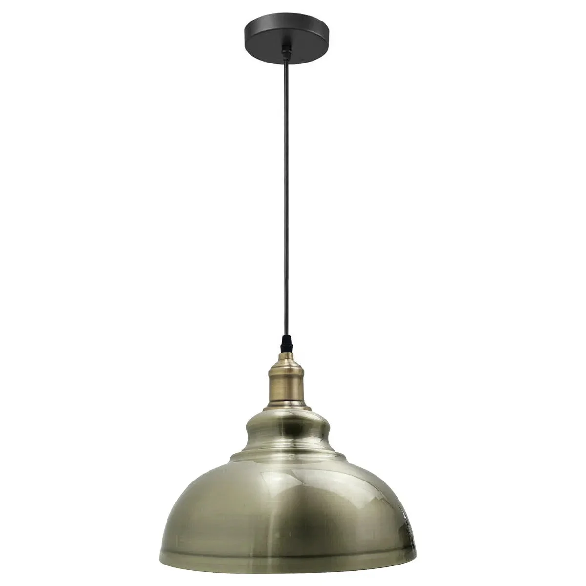Adjustable pendant light with copper metal shade and 95cm PVC cable, modern style for home or hotel décor