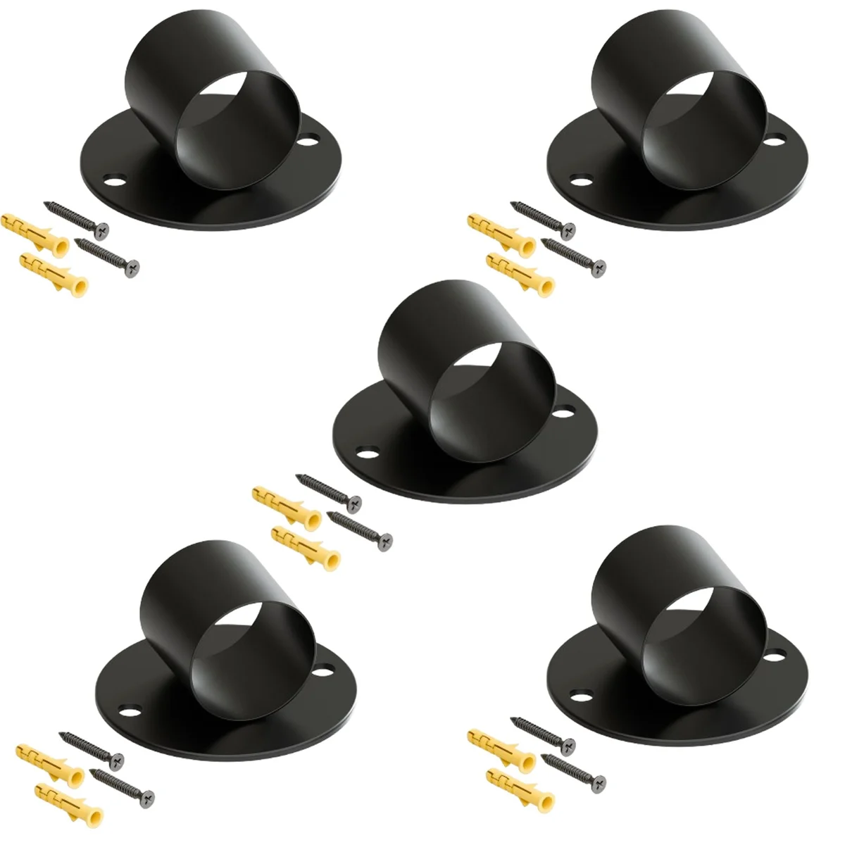 Black vintage industrial ceiling rope hook mounted on ceiling with hemp rope cable threaded through open-hole design