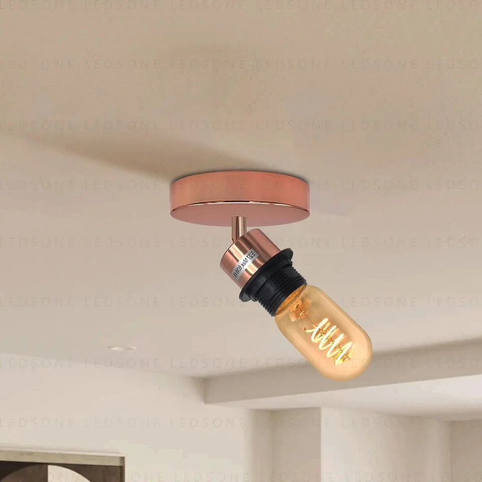Modern adjustable ceiling light flush mount with sleek indoor design and E27 lamp fitting in neutral tones