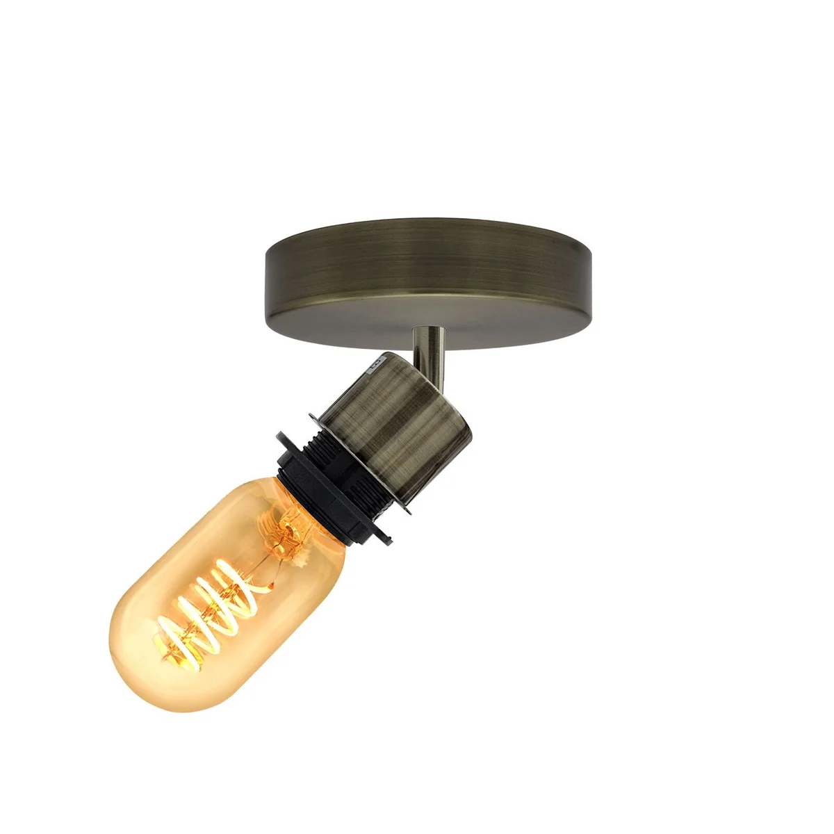 Modern adjustable flush mount ceiling light with sleek indoor design and E27 lamp fitting in neutral tones