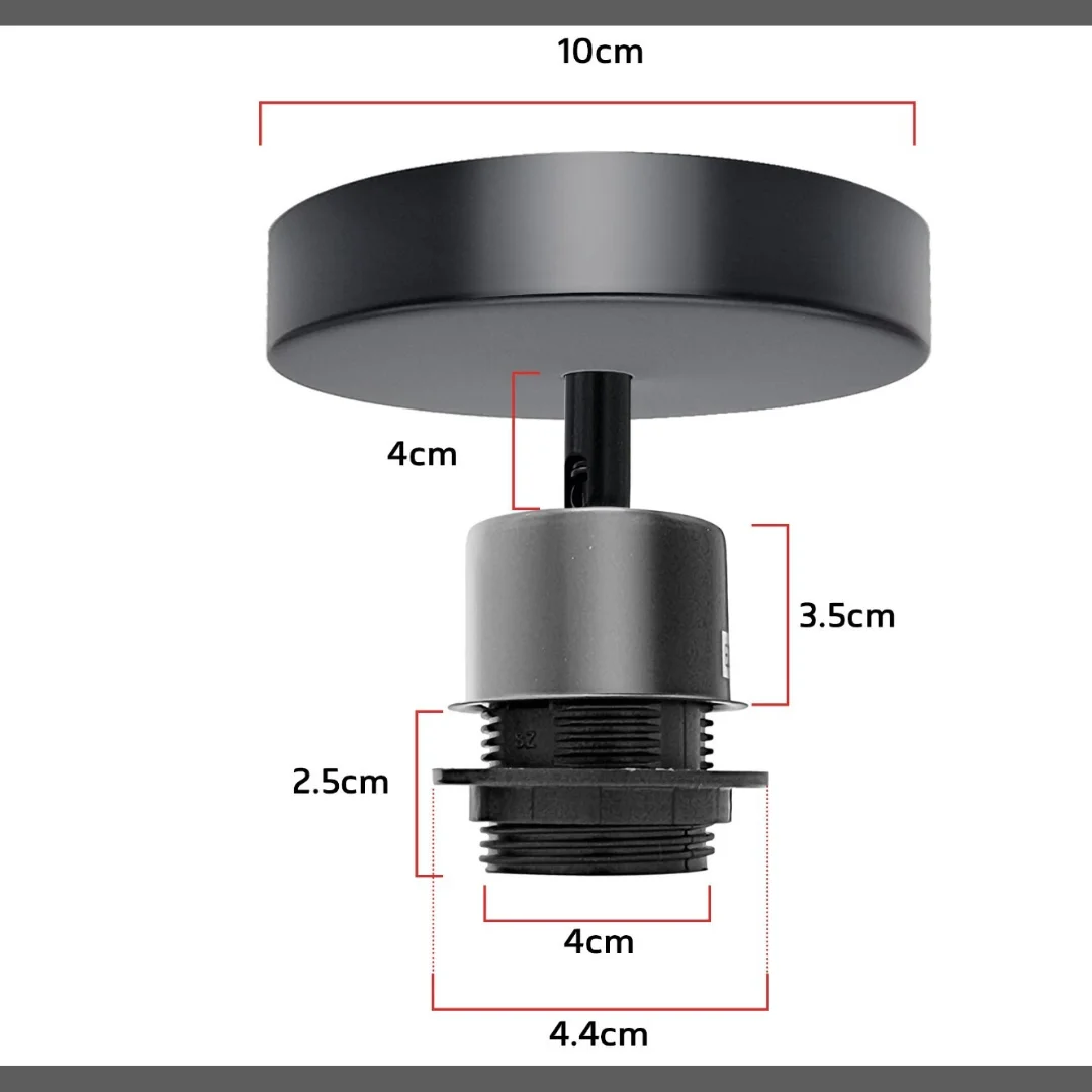 Modern adjustable metal finish wall light with 180° rotatable arm and E27 socket mounted on white wall