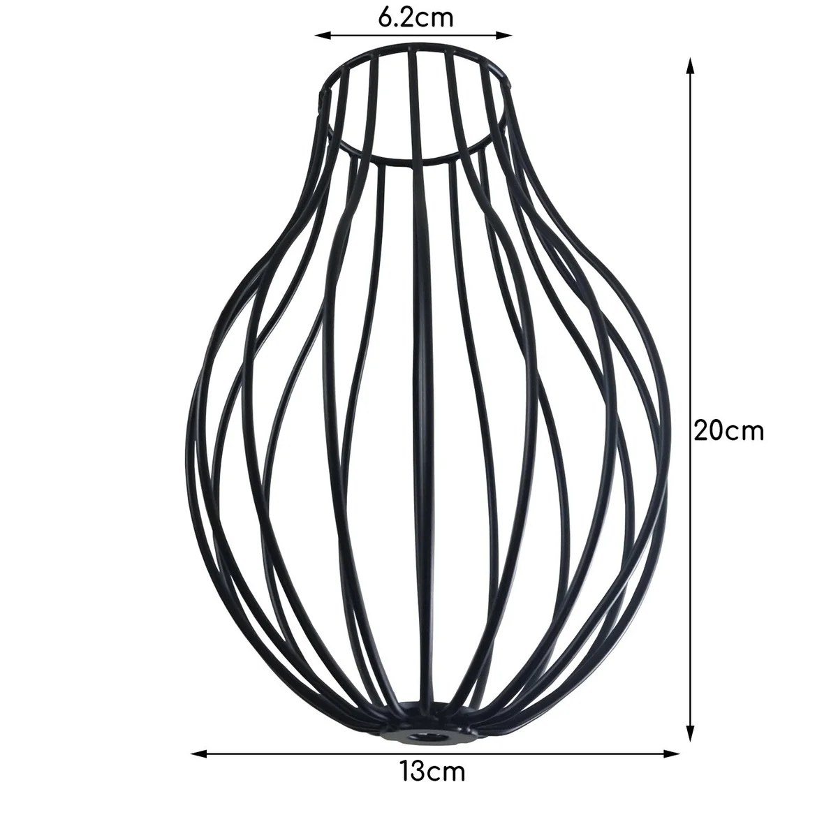Black metal cage industrial style lampshade with brushed copper finish, designed for table, ceiling, or pendant lights