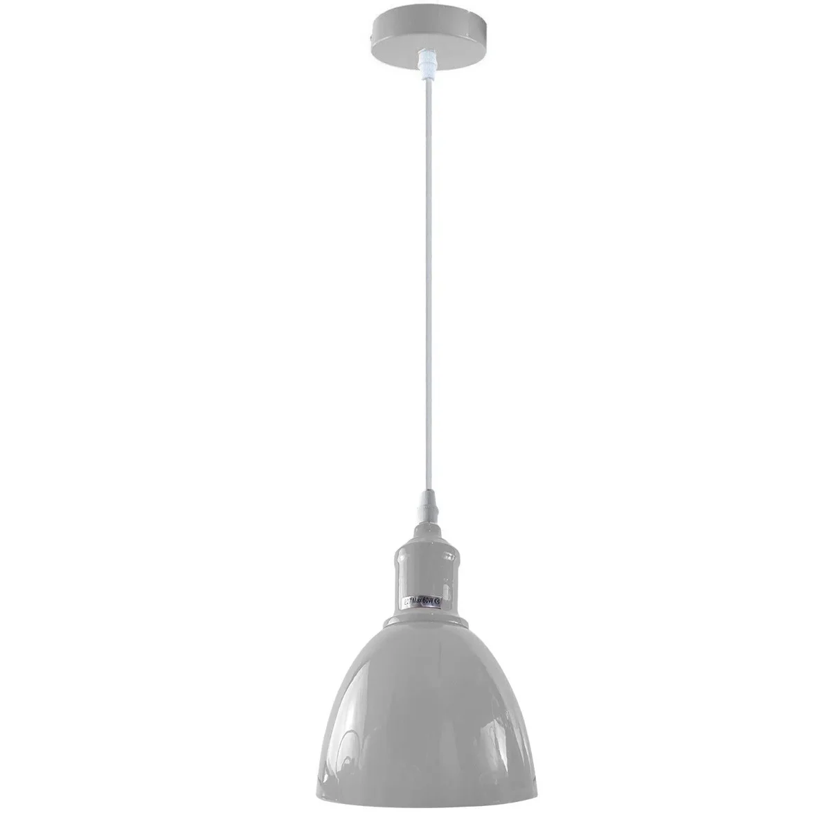 Cyan blue vintage metal pendant lamp with adjustable 95cm cable, ideal retro indoor lighting for sloped ceilings