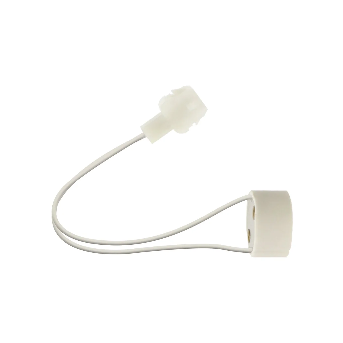 GU10 lamp holder base socket connector with ceramic body and fabric cable for indoor downlight fitting installation
