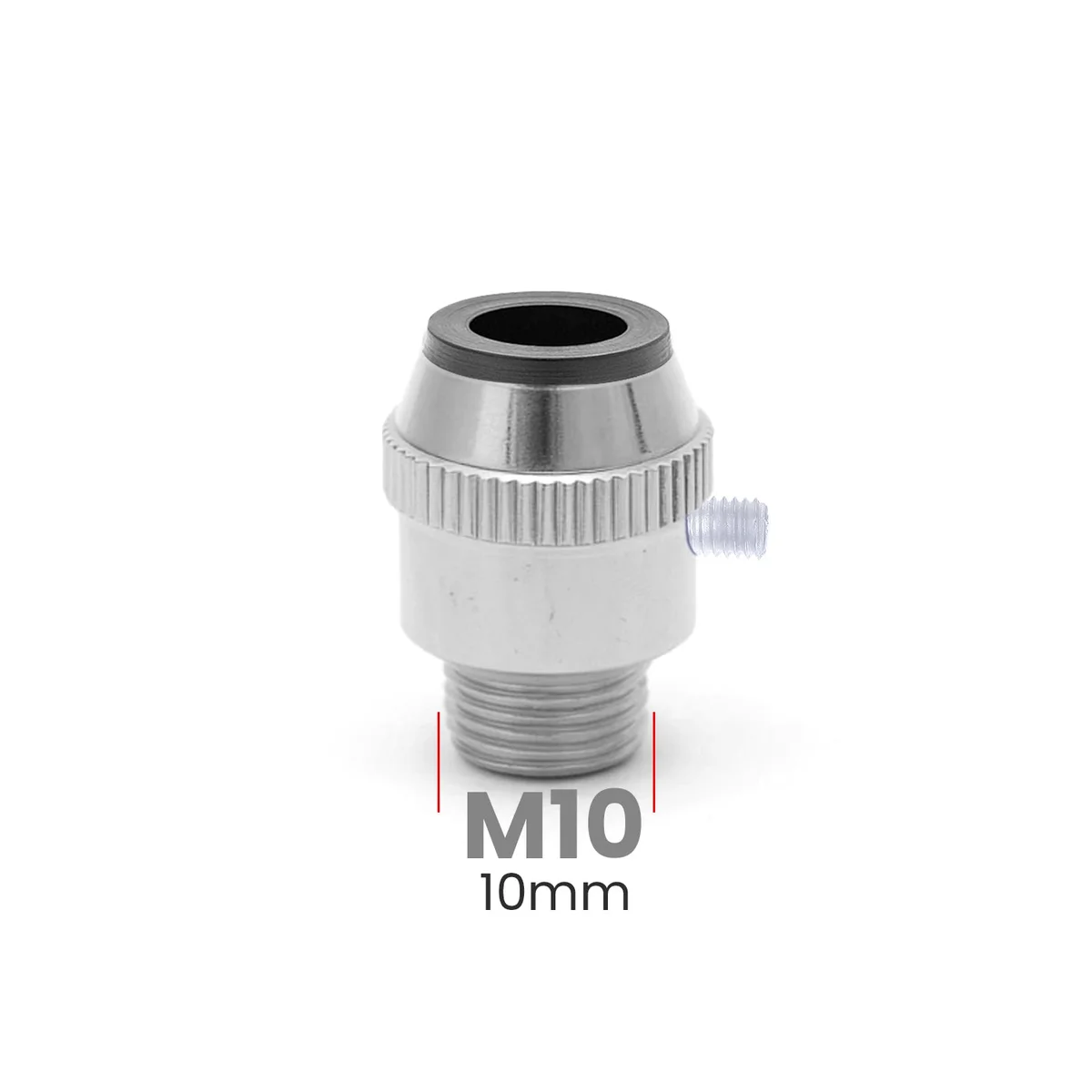 Five metal M10 cord grip nuts with ribbed surface for easy tightening, ideal pendant lighting accessories for secure cable grip