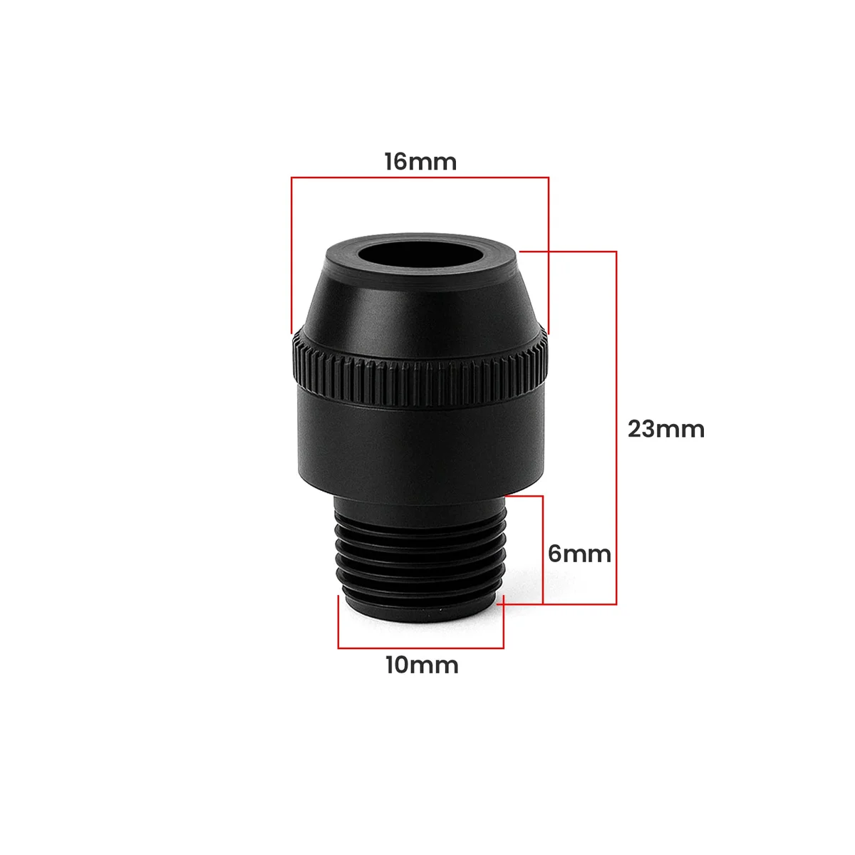 Five metal M10 cord grip nuts with ribbed surfaces for easy hand tightening, shown on a white background