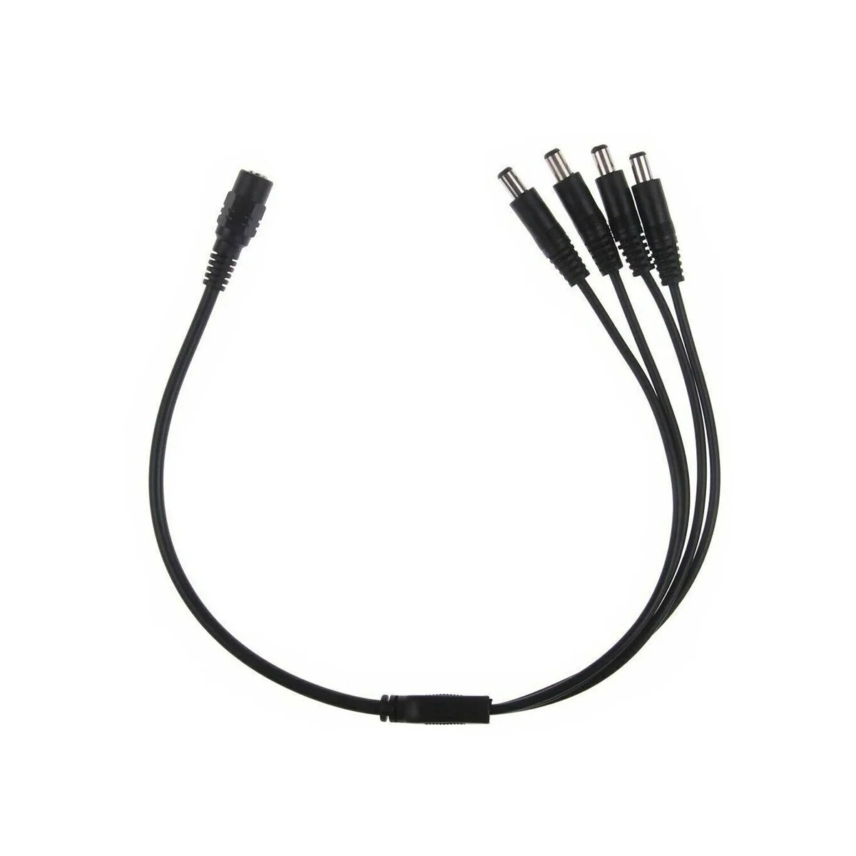 2/4/6/8 way 12V 5A CCTV camera power splitter cable with multiple connectors and UK plug on a white background