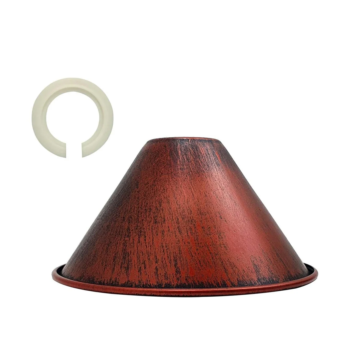 Brushed brass industrial pendant light shade 18cm with heavy-duty steel construction and 40mm ring opening