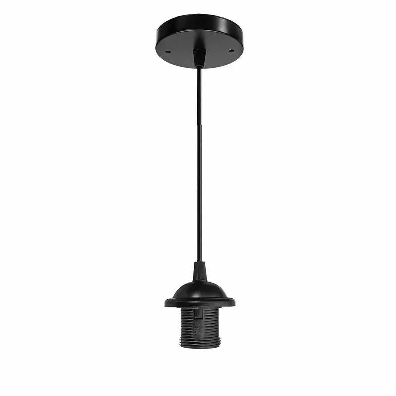 Vintage metal pendant ceiling light with rustic finish and 95cm wire, featuring an E27 socket and ceiling rose fitting kit