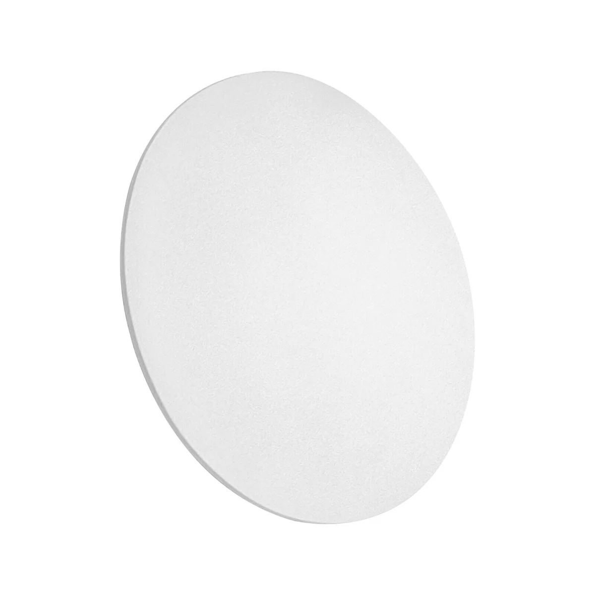 Modern round 10W indoor outdoor wall light in matt white with warm white glow, suitable for hallways and gardens