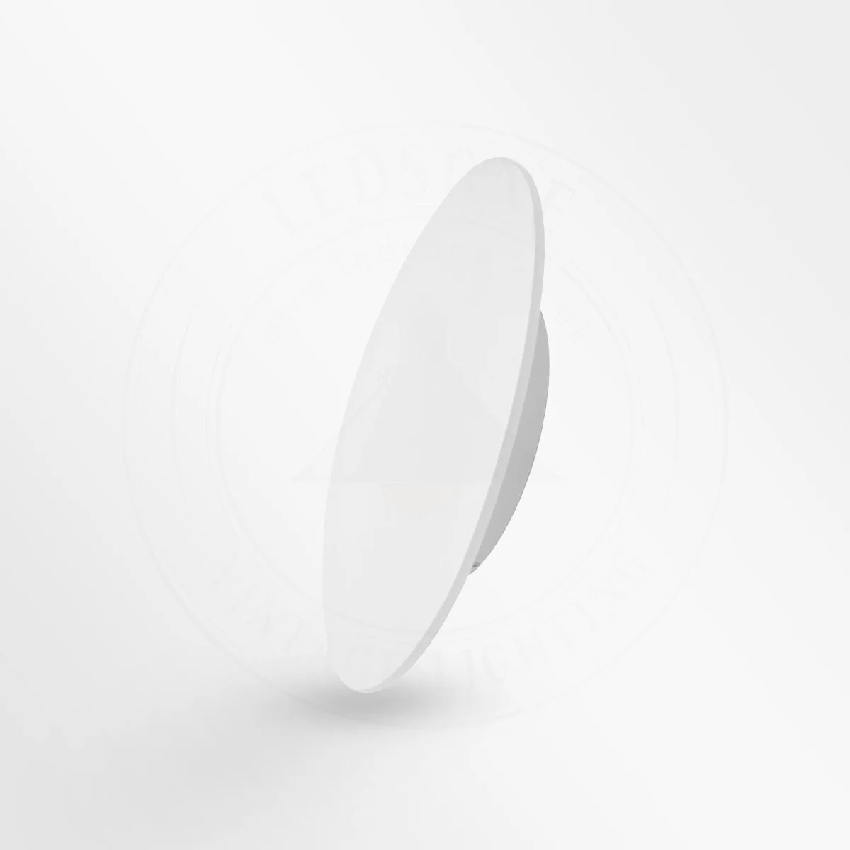 Modern LED wall light in matt white round design mounted on a wall, suitable for indoor and outdoor use