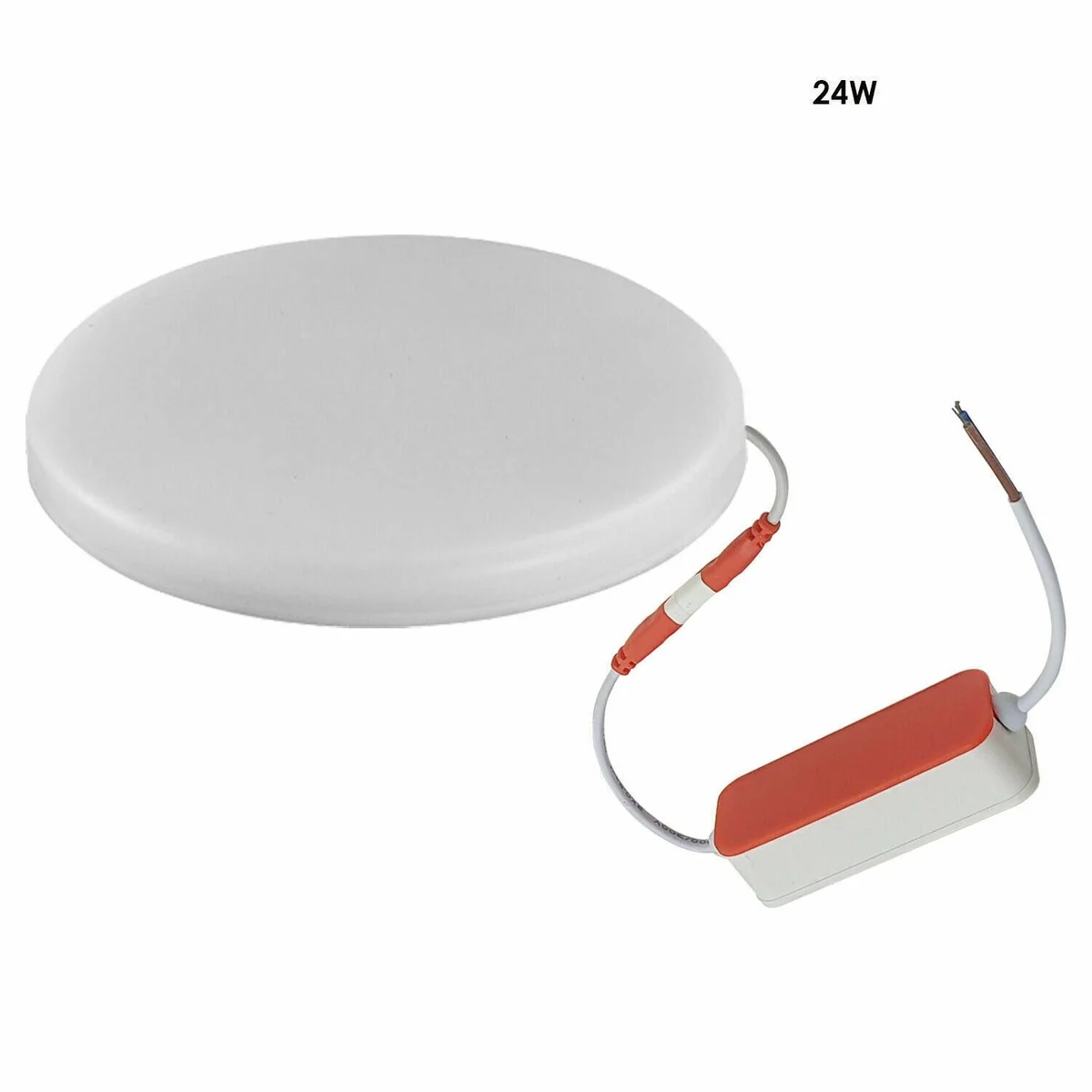 Ultra-thin modern round energy saving ceiling light flush mounted on white ceiling, sleek minimalist design