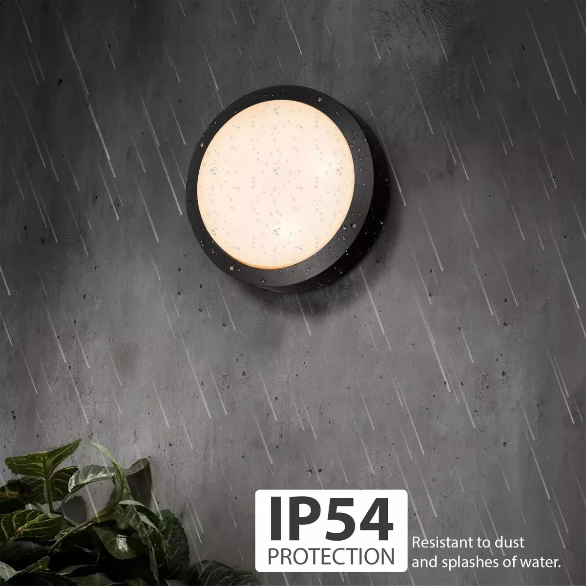 Modern round white energy efficient ceiling lamp with aluminium shell and acrylic diffuser, ideal for indoor and outdoor use