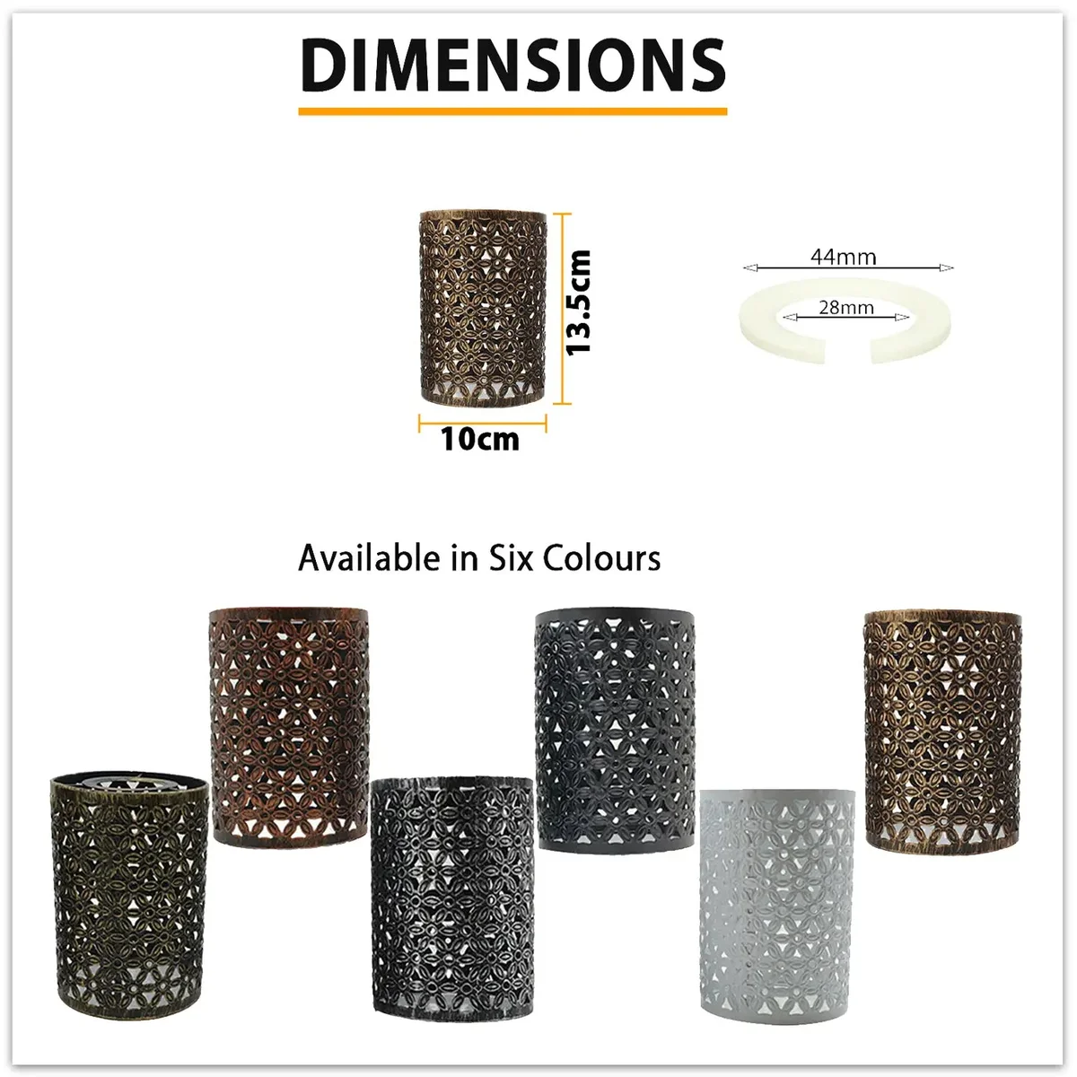 Brushed silver industrial ceiling lampshade with metal wire cage drum design, shown installed on ceiling light socket