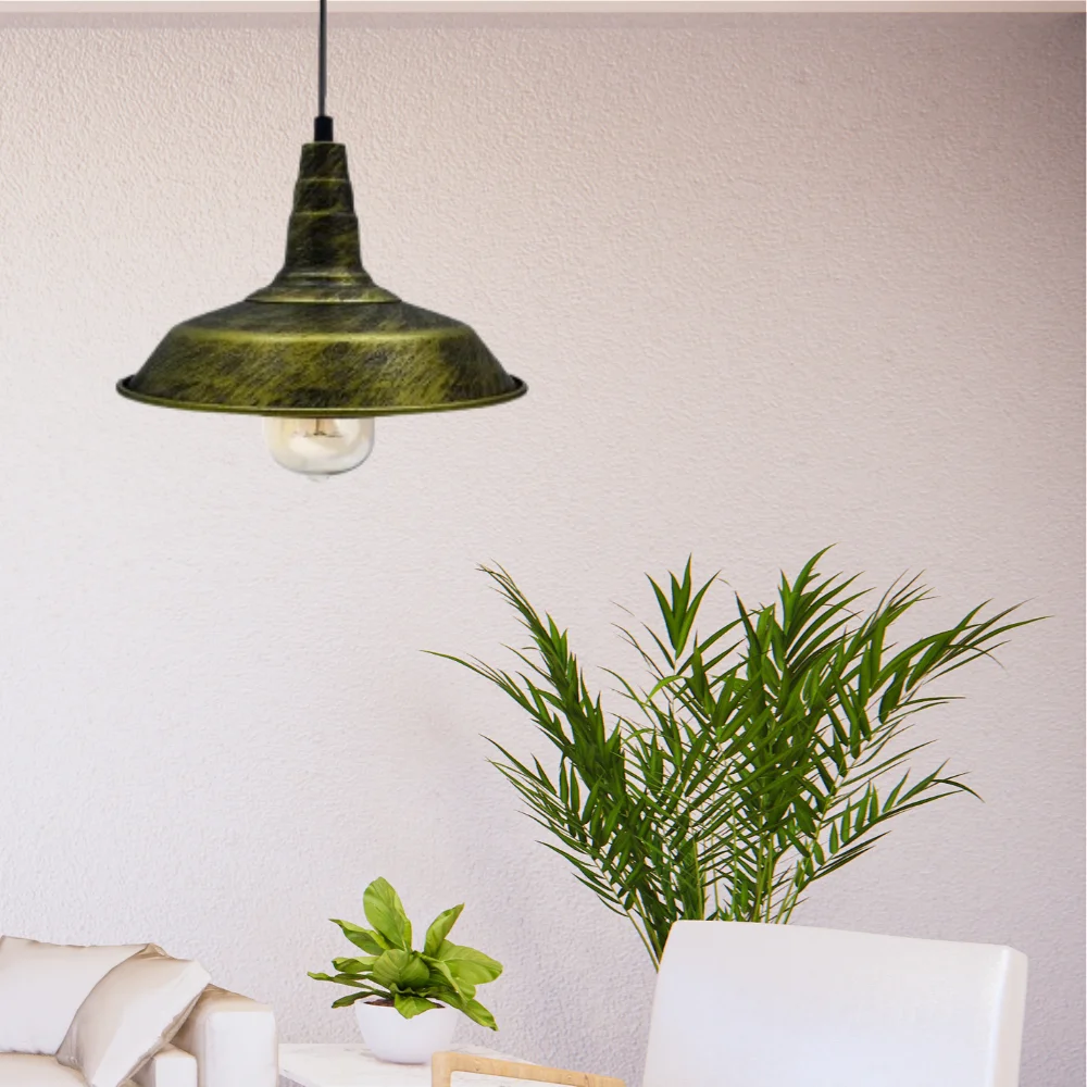 Modern brushed brass cord pendant lighting with E27 base and 95cm PVC cable hanging from ceiling plate