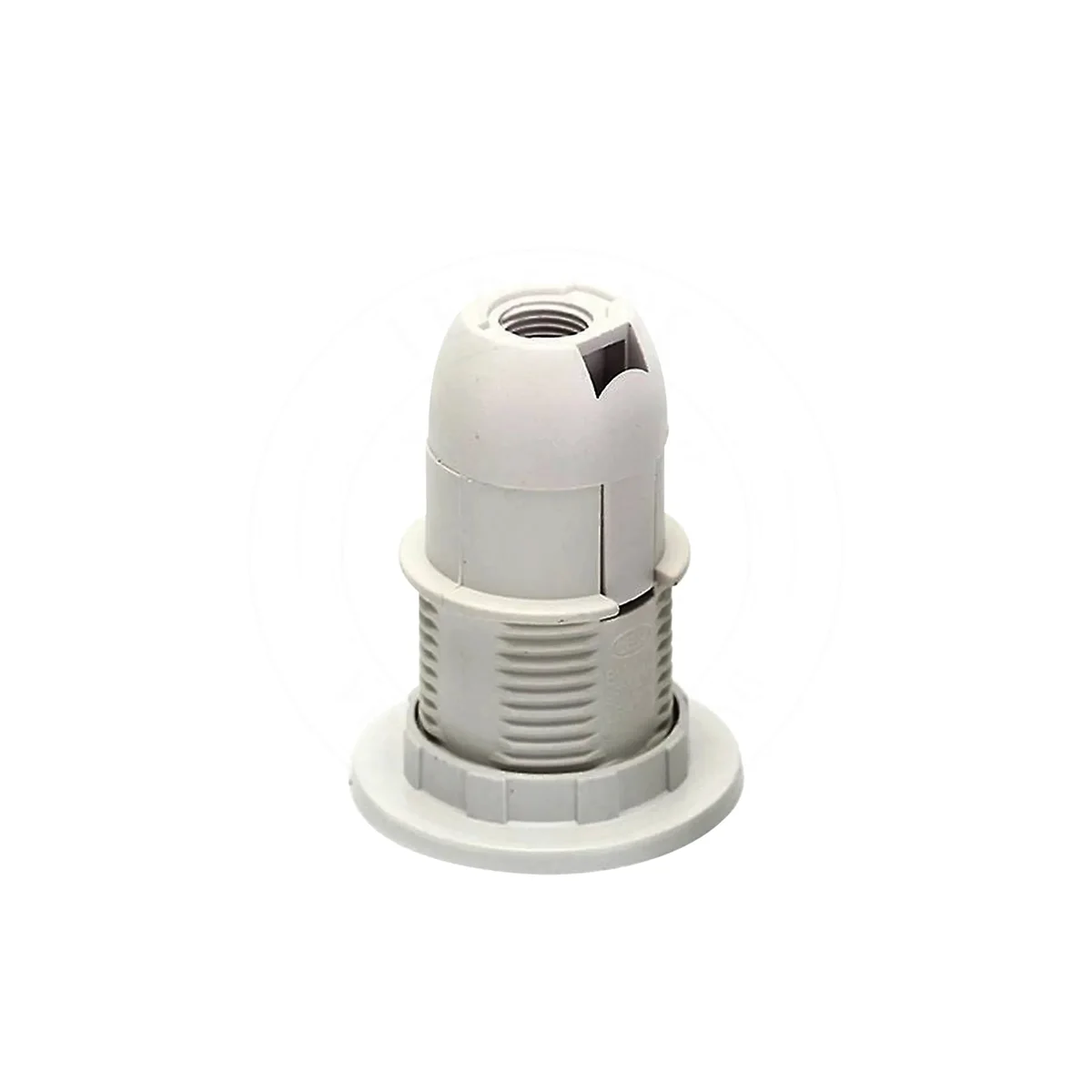Set of five black vintage lamp socket holders with metal and heat-resistant plastic, E14 fitting, and 39mm shade collar