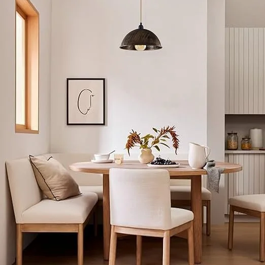 21cm brushed copper metal pendant light shade with dome shape and easy fit for E27/B22 fittings