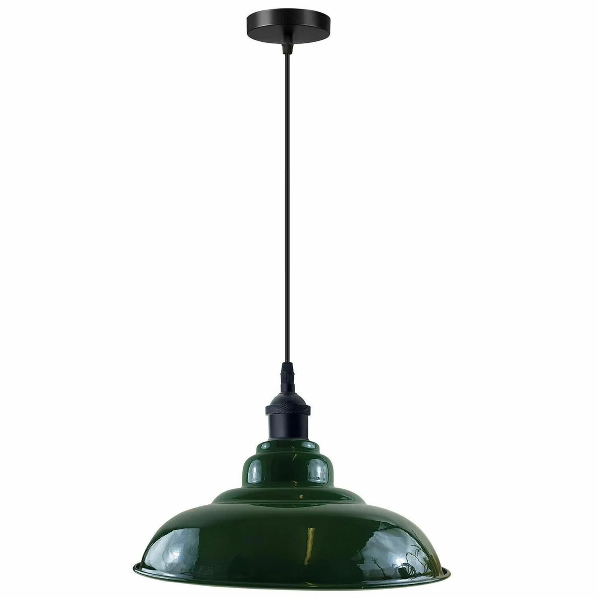 Red adjustable pendant lamp with dome shade, angled base, and 95cm cable for sloped ceilings, E27 bulb fitting